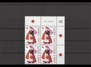 ESTLAND 2012 - Viererblock Nr 730 postfrisch (213145)