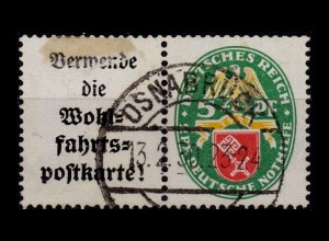 DEUTSCHES REICH 1929 ZD Nr W34 gestempelt (406721)
