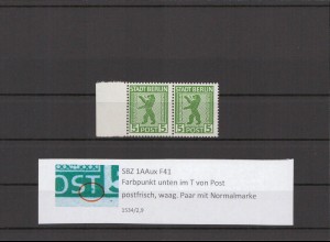 SBZ 1945 PLATTENFEHLER Nr 1AAux F41 postfrisch (407259)