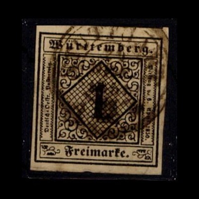 WUERTTEMBERG 1851 Nr 1 gestempelt (407769)