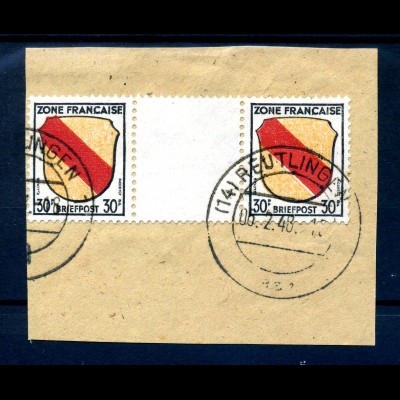 FRZ.ZONE 1945 Nr 10ZW gestempelt (408611)