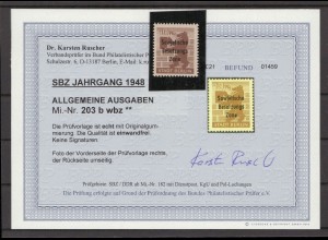 SBZ 1948 Nr 203Ab wbz postfrisch (213944)