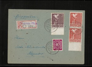 SBZ Zehnfachfrankatur-Brief mit u.a. Nr 961 gestempelt (213974).