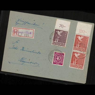 SBZ Zehnfachfrankatur-Brief mit u.a. Nr 961 gestempelt (213976).