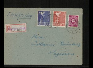 SBZ Zehnfachfrankatur-Brief mit u.a. Nr 962 gestempelt (213979).