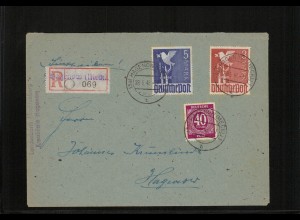 SBZ Zehnfachfrankatur-Brief mit u.a. Nr 962 gestempelt (213985).