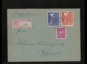 SBZ Zehnfachfrankatur-Brief mit u.a. Nr 962 gestempelt (213992).
