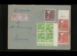SBZ Zehnfachfrankatur-Brief mit u.a. Nr 961 gestempelt (214003).