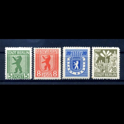 SBZ 1945 Nr 1+3+6+7B postfrisch (215712)