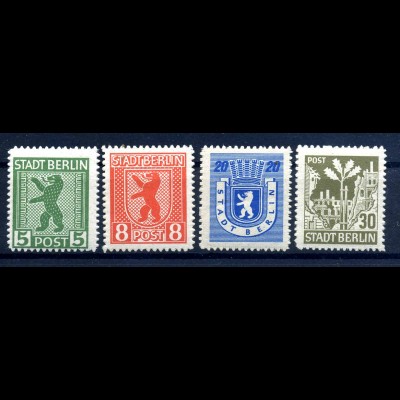 SBZ 1945 Nr 1+3+6+7B postfrisch (215713)