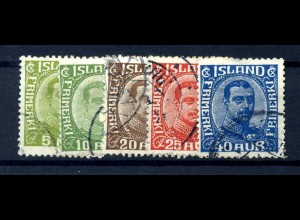 ISLAND 1921 Nr 99-103 gestempelt (217235)