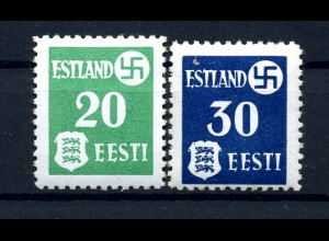 BES II. WK ESTLAND 1941 Nr 2-3x postfrisch (217647)
