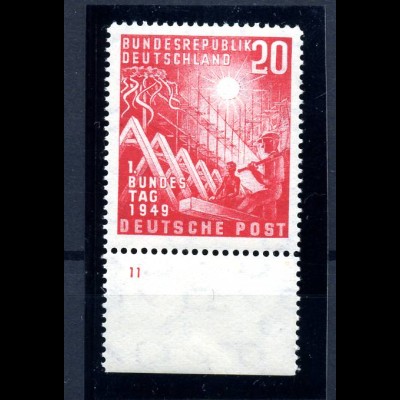 BUND 1949 Nr 112 PlNr postfrisch (217666)