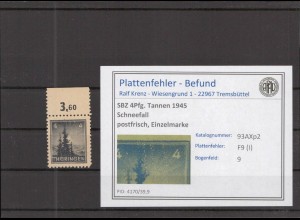 SBZ 1945 PLATTENFEHLER Nr 93AXp2 I postfrisch (218106)