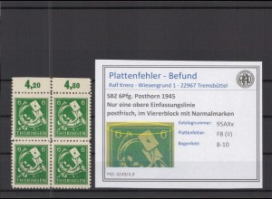 SBZ 1945 PLATTENFEHLER Nr 95AXax II postfrisch (218181)