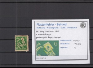 SBZ 1945 PLATTENFEHLER Nr 95AXat XI postfrisch (218259)