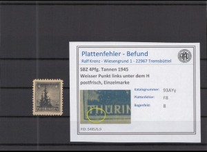 SBZ 1945 PLATTENFEHLER Nr 93AYy F8 postfrisch (218333)