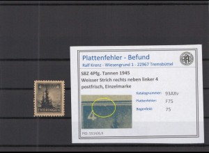 SBZ 1945 PLATTENFEHLER Nr 93AXv F75 postfrisch (218362)