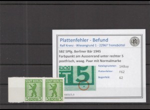 SBZ 1945 PLATTENFEHLER Nr 1ABuy F62 postfrisch (218595)