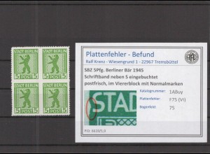 SBZ 1945 PLATTENFEHLER Nr 1ABuy VI postfrisch (218611)