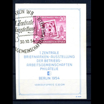 DDR 1954 Block 10 gestempelt (220581)