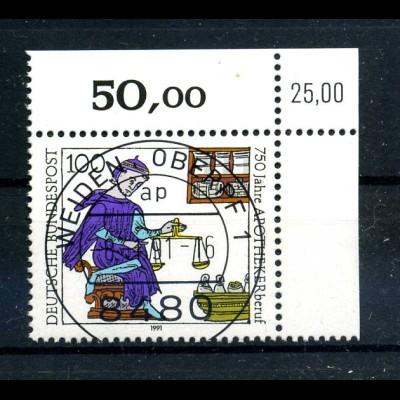 BUND 1991 Nr 1490 KBWZ gestempelt (220885)
