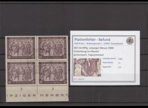 SBZ 1948 PLATTENFEHLER Nr 198 III gestempelt (221727)