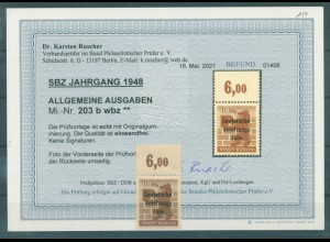 SBZ 1948 Nr 203bwbz postfrisch BEFUND (223500)