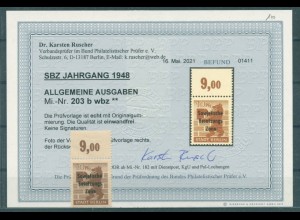 SBZ 1948 Nr 203bwbz postfrisch (223501)