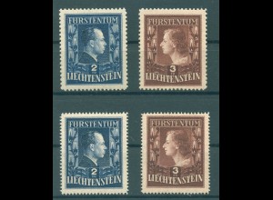 LIECHTENSTEIN 1951 Nr 304-305A+B postfrisch (226366)