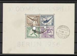 DEUTSCHES REICH 1936 Bl.5 gestempelt (226600)