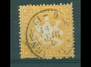 WUERTTEMBERG 1861 Nr 17y gestempelt (227042)