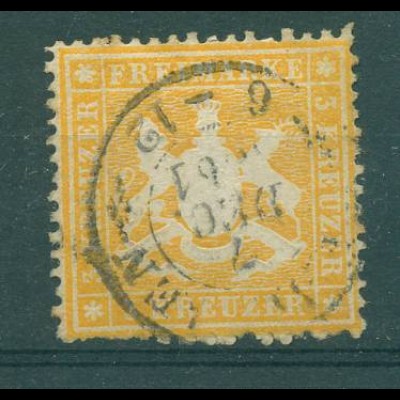 WUERTTEMBERG 1861 Nr 17y gestempelt (227042)