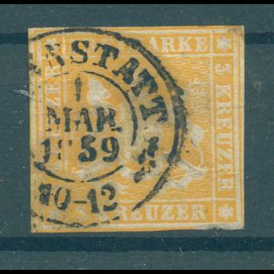 WUERTTEMBERG 1857 Nr 7 gestempelt (227061)