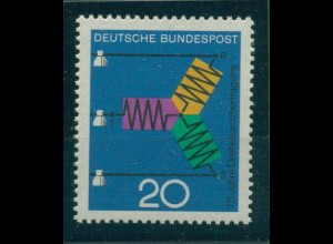 BUND 1966 PLATTENFEHLER Nr 521 f14 postfrisch (228456)