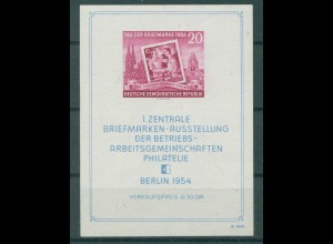 DDR 1954 Block 10 postfrisch (228550)