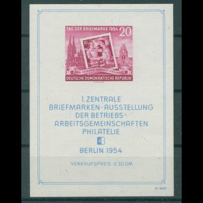DDR 1954 Block 10 postfrisch (228550)