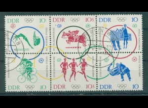 DDR 1964 Zusammendruck Nr 1039-1044 gestempelt (228967)