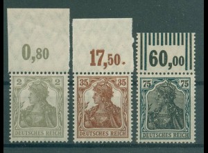 DEUTSCHES REICH 1918 Nr 102-104 postfrisch (228996)