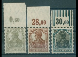 DEUTSCHES REICH 1918 Nr 102-104 postfrisch (228997)