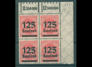 DEUTSCHES REICH 1923 PLATTENFEHLER Nr 291 F9 postfrisch (229362)