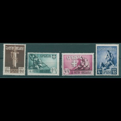 BES. II. WK. SERBIEN 1943 Nr 86-89 postfrisch (229552)