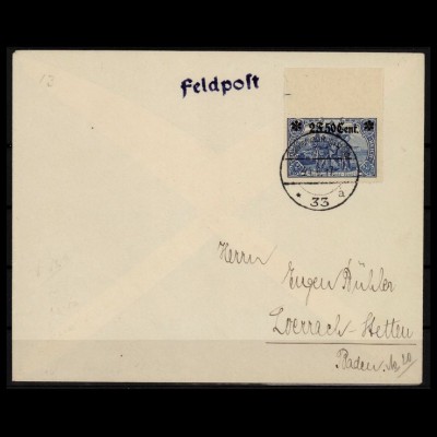 ETAPPE WEST 1916 Nr 12 gestempelt (229867)