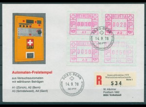 SCHWEIZ ATM 1976 Nr 1.1-1.4 gestempelt (230145)