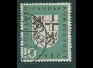 BUND 1957 PLATTENFEHLER Nr 249 I gestempelt (500382)
