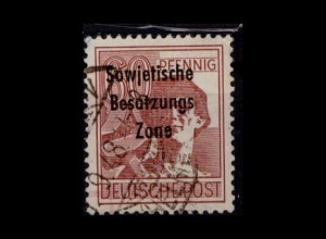 SBZ 1948 PLATTENFEHLER Nr A195 PF II gestempelt (231166)