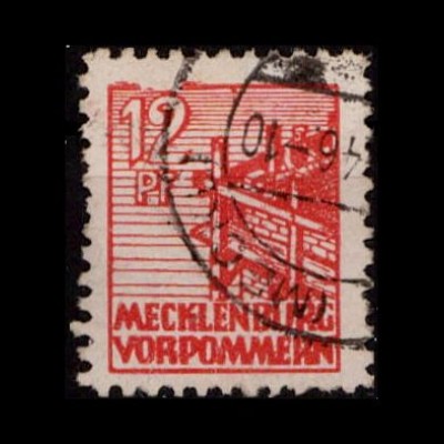 SBZ 1945 PLATTENFEHLER Nr 36xa I gestempelt (231191)