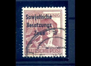 SBZ 1948 PLATTENFEHLER Nr A195 PF II gestempelt (231267)