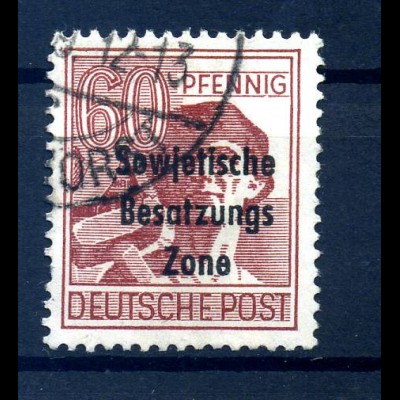 SBZ 1948 PLATTENFEHLER Nr A195 F76 gestempelt (231290)