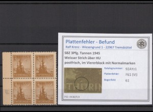 SBZ 1945 PLATTENFEHLER Nr 92AYz1 VI postfrisch (231475)